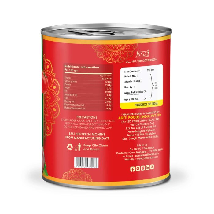 Tomato Puree (Natural) 850_2