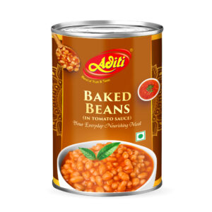 Curried baked beans front