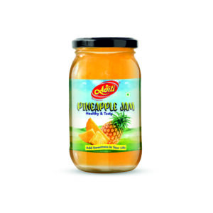Pineapple Fruit Jam Glass Bottle