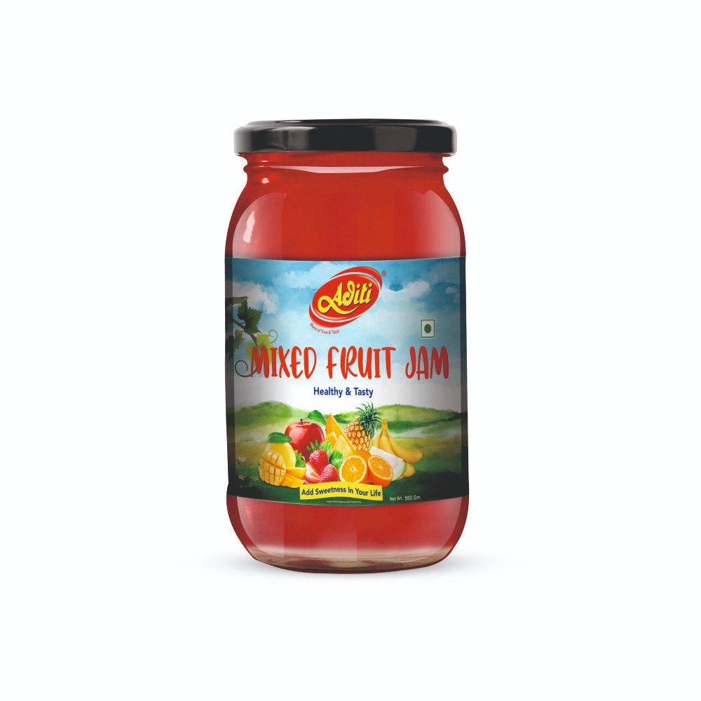 Mix Fruit Jam Glass Bottle 500 gm