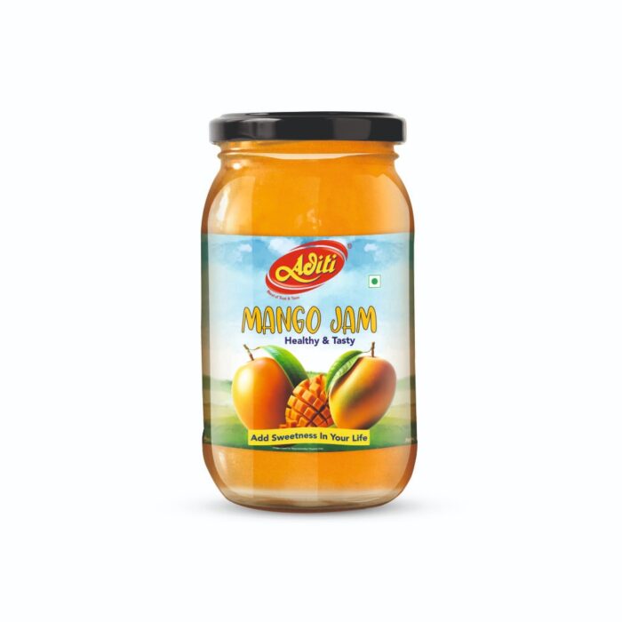 Mango Fruit Jam Glass Bottle 500 gm