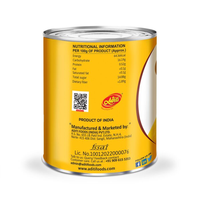 Totapuri Mango Pulp (Natural) 3.1 kg_1