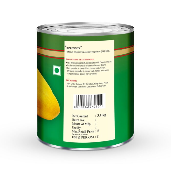 Aditi Totapuri Mango pulp (Natural) 3.1 kg_2