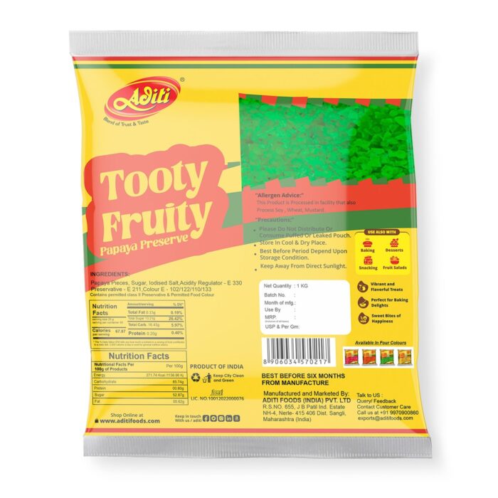 Tooty Fruity (Papaya Preserve) Green 1 kg_2