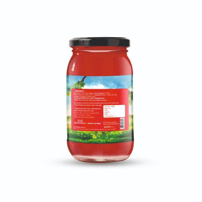 Strawberry Jam Glass Bottle 500 gm_2