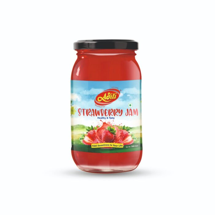 Strawberry Jam Glass Bottle 500 gm