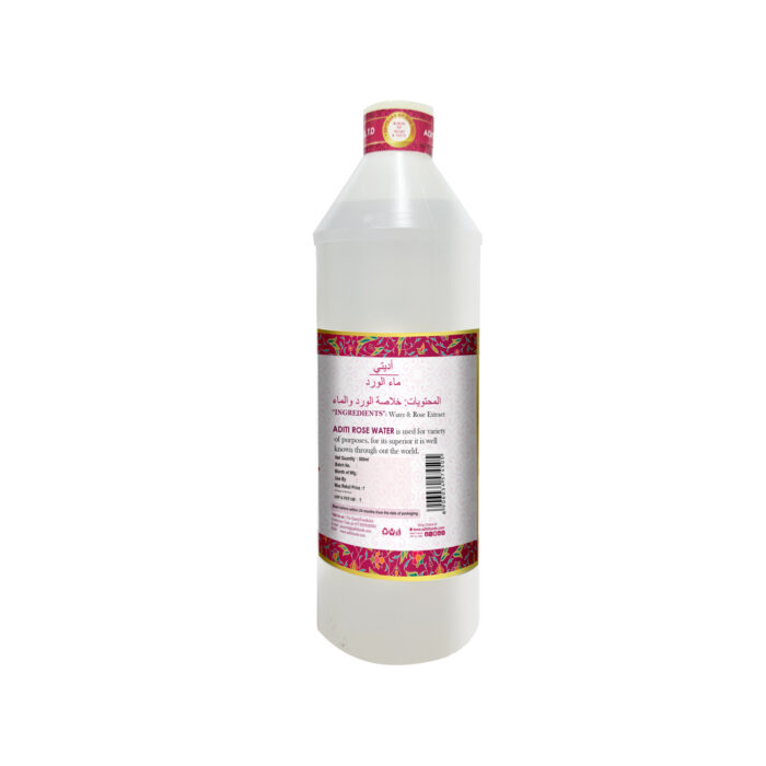 261- FRONT MOCK UP- Aditi- Rose Water-500 ml Pet Bottel Side 2